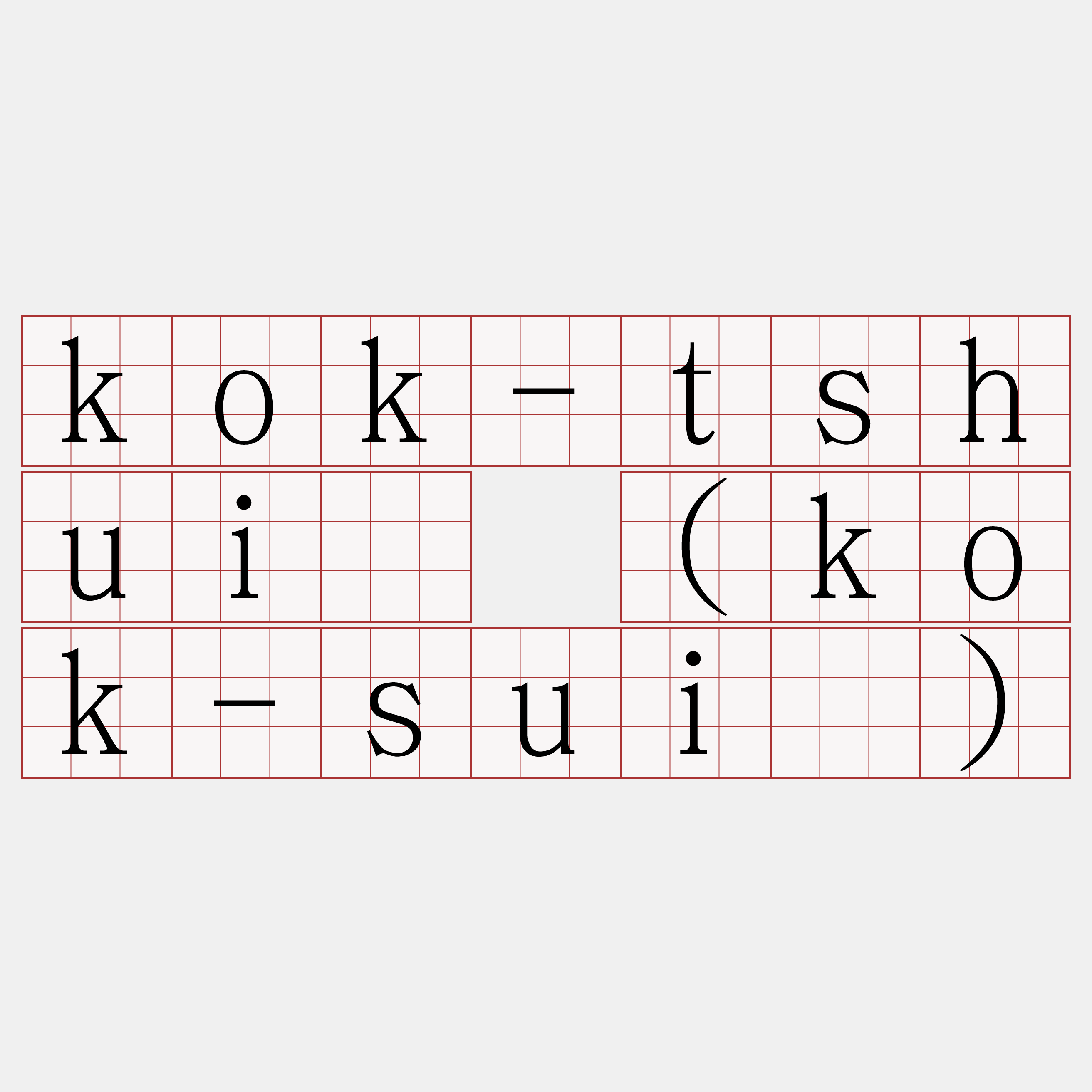 kok-tshuì (kok-suì)